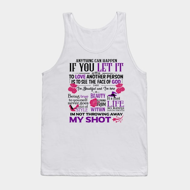 Broadway Motivational Quotes Tank Top by KsuAnn